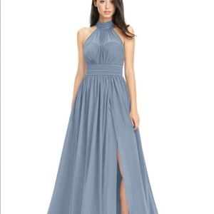 Dusty Blue Azazie Dress Inman
